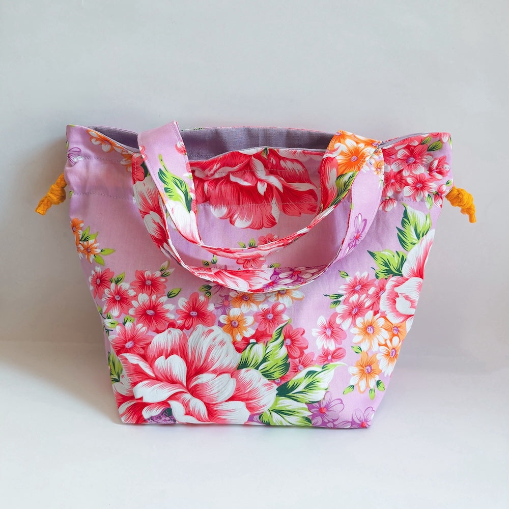 Hakka Rainy 客家花布 巾着バッグ（ランチバッグ）｜手提束口袋（便當袋）｜台湾花布