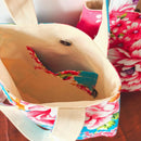 Hakka Rainy 客家花布マグネットボタン付きラウンドトートバッグ｜手提磁扣圓弧包｜台湾花布-3