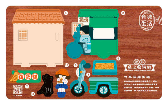 猴子設計 Monkey Design ミニ卓上収納DIY 昔ながらの台湾ベビーカステラ屋｜迷你桌上收納DIY 古早味雞蛋糕