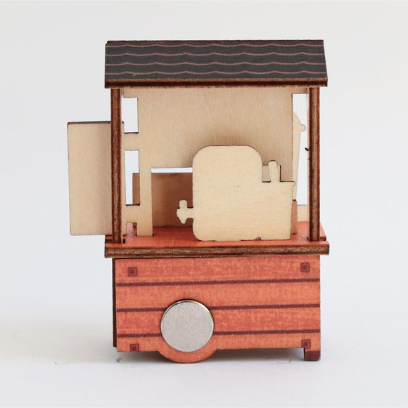 猴子設計 Monkey Design DIY台湾屋台マグネット（組み立て式） タピオカミルクティー屋台｜DIY攤車磁鐵 珍奶攤