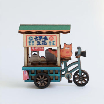 猴子設計 Monkey Design DIY台湾屋台マグネット（組み立て式） レトロ豆花（トウファ）｜DIY攤車磁鐵 古早味豆花