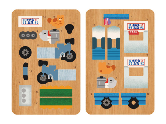 猴子設計 Monkey Design DIY台湾屋台マグネット（組み立て式） レトロ豆花（トウファ）｜DIY攤車磁鐵 古早味豆花