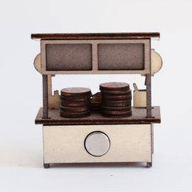 猴子設計 Monkey Design DIY台湾屋台マグネット（組み立て式） 小籠包｜DIY攤車磁鐵 小籠包