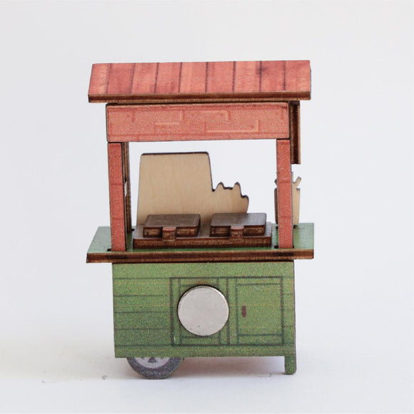 猴子設計 Monkey Design DIY台湾屋台マグネット（組み立て式） 台湾風ベビーカステラ｜DIY攤車磁鐵 雞蛋糕