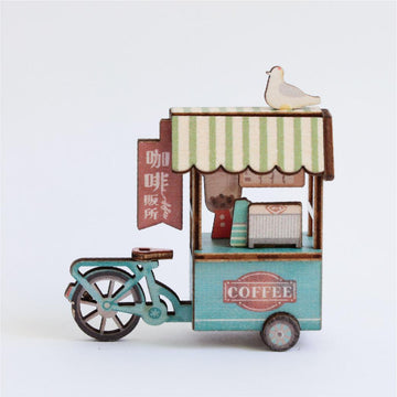 猴子設計 Monkey Design DIY台湾屋台マグネット（組み立て式） コーヒースタンド屋台｜DIY攤車磁鐵 咖啡車