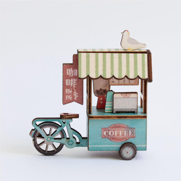 猴子設計 Monkey Design DIY台湾屋台マグネット（組み立て式） コーヒースタンド屋台｜DIY攤車磁鐵 咖啡車