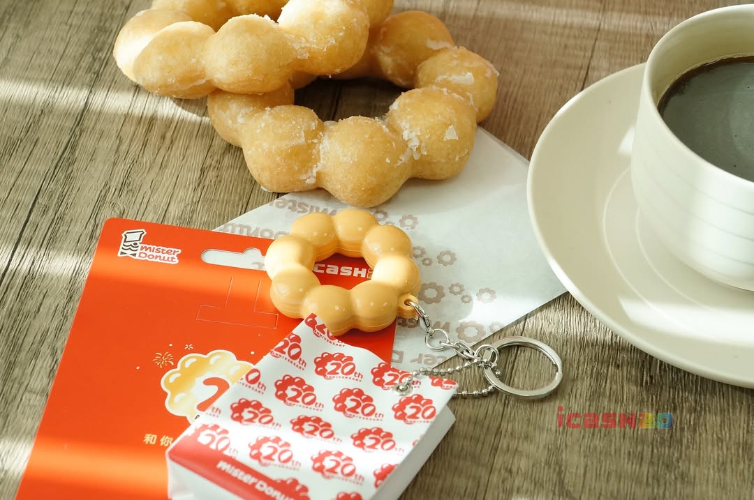 ⁡数量限定 レア台湾交通系ICカード 台湾ミスタードーナツ 20周年限定 ポンデリングicash2.0  ｜Mister Donut 20週年蜜糖波堤 icash2.0