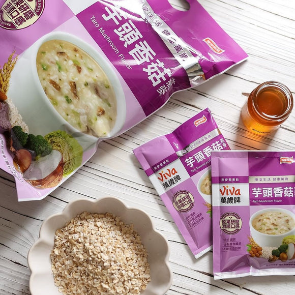 ViVa 万歳 穀物ドリンク（タロイモ・しいたけ・オート麦）｜ViVa萬歲牌 燕麥堅果飲 芋頭香菇燕麥 320g（32gx10パック）
