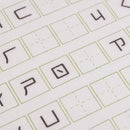 Cosi 台湾製 注音符号（ボポモフォ）柄 ハンドタオル（ハンカチ）ガーゼ生地 x タオル生地 デュアルデザイン 27x27cm｜Cosi 注音符號 手帕巾（紗布面 x 毛巾面）