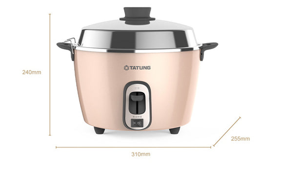 オールステンレス製 大同電鍋 バターピンク 6人前 Mサイズ｜TAC-06R-NBI