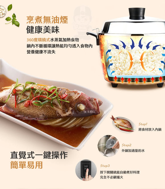 オールステンレス製 大同電鍋 シルバー（外鍋コーティングなし・上級モデル） 11人前 Lサイズ｜TAC-11J-MM 全不鏽鋼電鍋