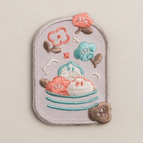 好感良物 Soft living 刺繍マグネット 小籠包フローラル｜花繪磁鐵 小籠包花花