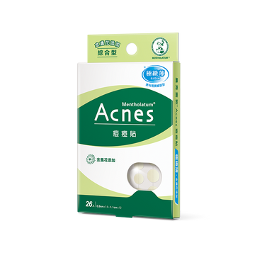 台湾メンソレータム Acnes ニキビパッチ（ニキビ隠しシール）キンセンカエキス添加 総合型 極薄タイプ 26枚入｜痘痘貼 極致薄 金盞花添加 綜合型｜男女兼用