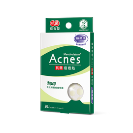 台湾メンソレータム Acnes ニキビパッチ（ニキビ隠しシール） 抗菌総合型 極薄タイプ 26枚入｜抗菌痘痘貼 極致薄 綜合型｜男女兼用