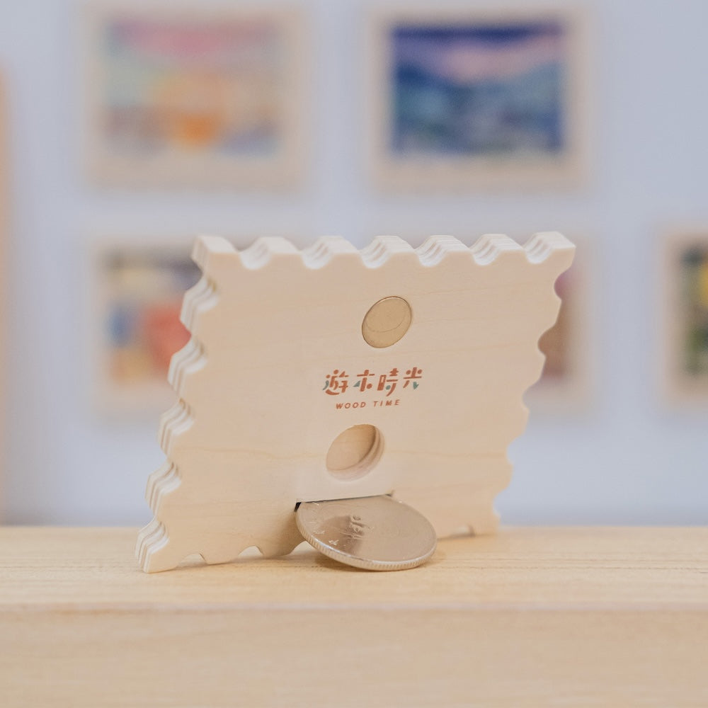 遊木時光 WOOD TIME 台湾ミニ風景 木製パズルマグネット 九份の夜景