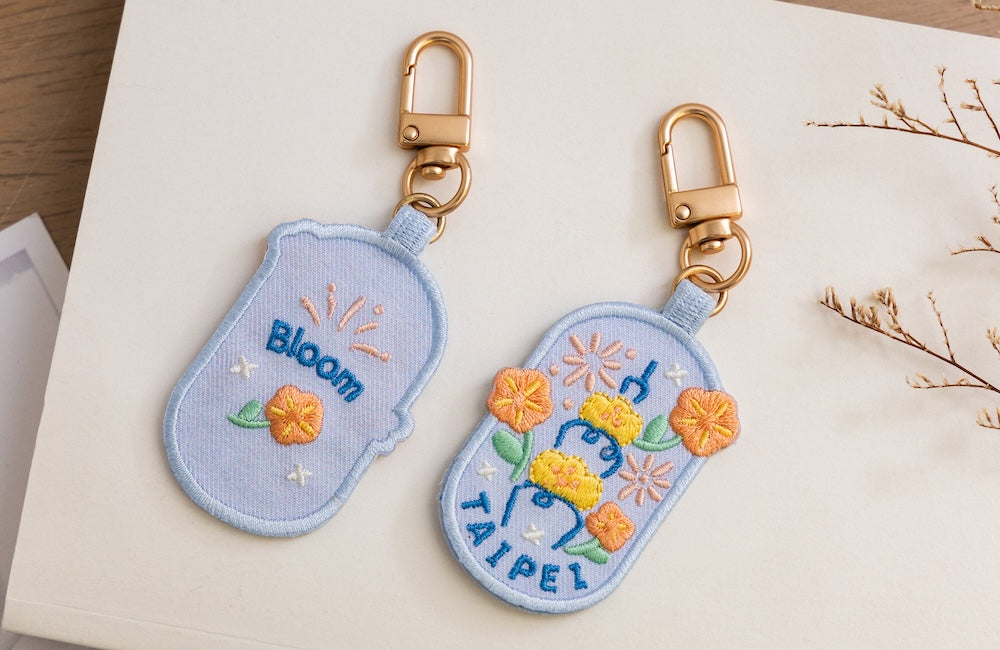 好感良物 Soft living 刺繍チャーム 花火台北｜花繪吊飾 花火台北