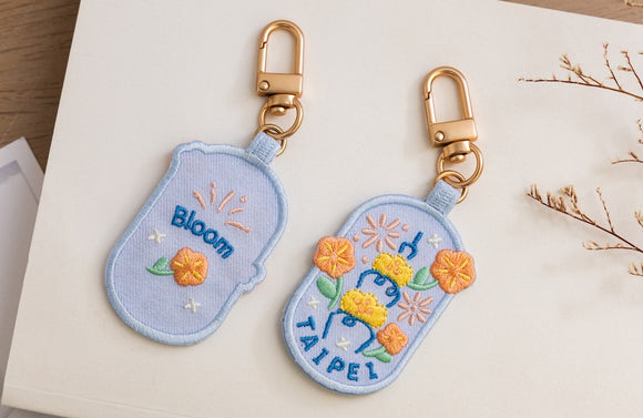 好感良物 Soft living 刺繍チャーム 花火台北｜花繪吊飾 花火台北
