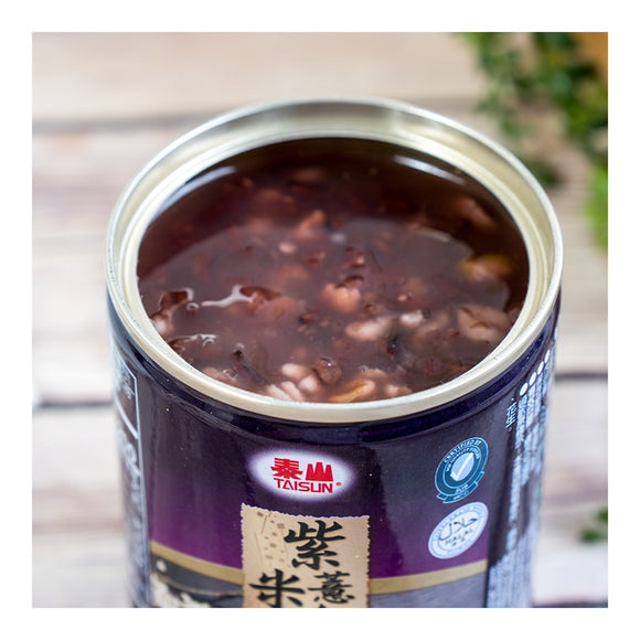 〈6缶セット〉泰山 黒米ハトムギ あま粥 ｜泰山 養生珍饌 紫米薏仁 255g/缶 x6缶