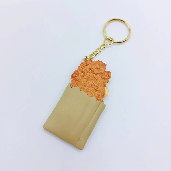 台湾レトロキーホルダー 台湾鶏排（ジーパイ・チーパイ）ミニチュア｜台灣懷舊復古鑰匙圈 台灣雞排 鑰匙圈
