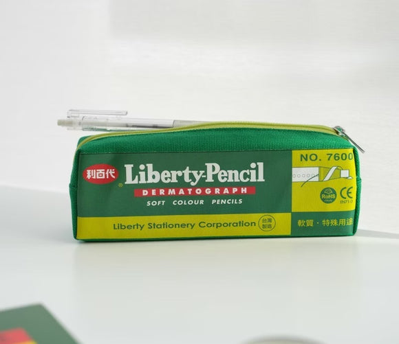 レトロ可愛い 台湾 利百代 7600油性クレヨン パッケージデザイン柄 ペンケース｜利百代 7600紙捲油蠟筆 筆袋