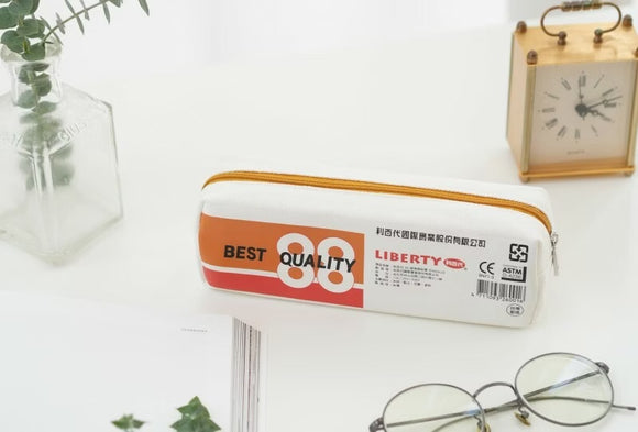 レトロ可愛い 台湾 利百代 88イエロー ペンシル パッケージデザイン柄 ペンケース｜利百代 88 經典黃桿鉛筆 筆袋