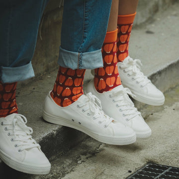 Cosi 台湾 x 錦源興 からすみ柄 ソックス（男女兼用）台湾製 靴下｜烏魚子無痕中長襪 MIT臺灣製襪子｜サイズ：S・M・L