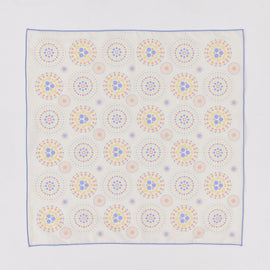 印花楽 風呂敷 花火 サマーブルー＆イエロー｜包布巾 煙火 夏夢藍黃