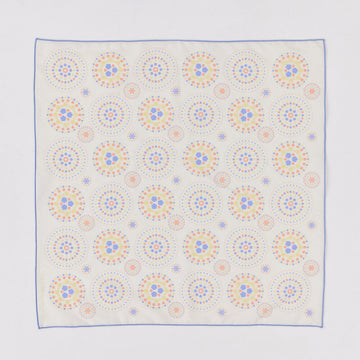 印花楽 風呂敷 花火 サマーブルー＆イエロー｜包布巾 煙火 夏夢藍黃