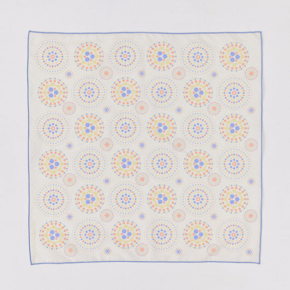 印花楽 風呂敷 花火 サマーブルー＆イエロー｜包布巾 煙火 夏夢藍黃