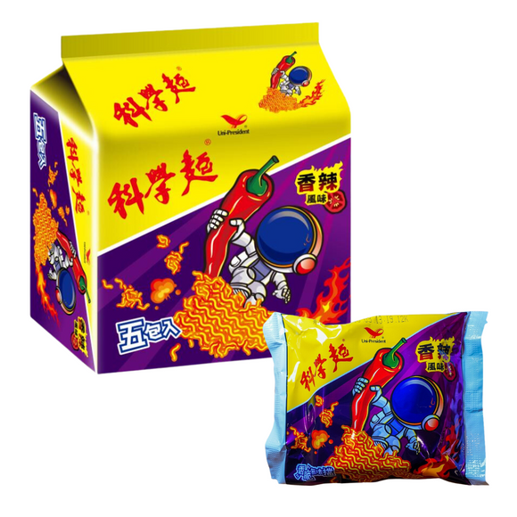 統一 科学麺 香辣 スパイシー｜統一科學麵 香辣｜5個パック｜40gx5