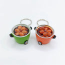 台湾レトロキーホルダー ミニ電鍋 ミニチュア 台湾風煮卵版（茶たまご）（グリーン）｜台灣懷舊復古鑰匙圈 電鍋茶葉蛋（綠）