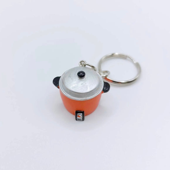 台湾レトロキーホルダー ミニ電鍋 ミニチュア（レッド）｜台灣懷舊復古鑰匙圈 迷你電鍋（紅）