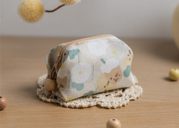 好感良物 Soft living ポーチ タピオカミルクティーフローラル｜小方包 珍奶花花