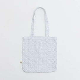 印花楽 角丸トートバッグ レトロ窓ガラス柄 グレイッシュブルー｜圓角方形購物袋 玻璃海棠 寧靜灰藍