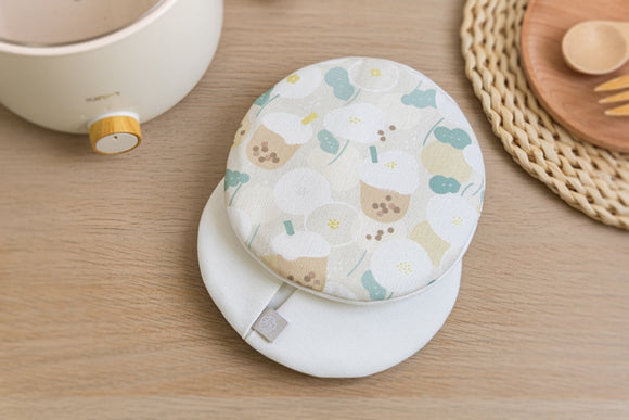 好感良物 Soft living 布コースター タピオカミルクティーフローラル｜隔熱墊 珍奶花花
