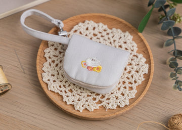 好感良物 Soft living ハンドル付きミニポーチ 小籠包フローラル｜花伴小掛包 小籠包花花