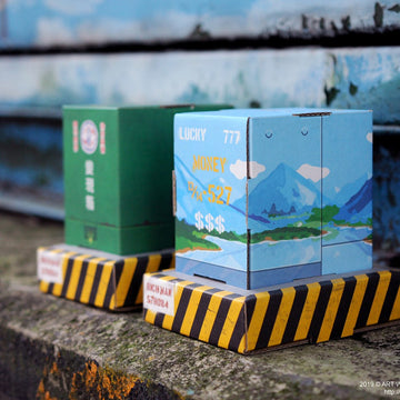 ミニチュア台湾変電箱型 貯金箱（ブルー／グリーン）｜微縮變現箱存錢筒（變電箱存錢筒）（風景藍／經典綠）