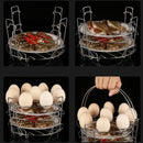 電鍋便利道具 ステンレス製 ⁡3段ラック 蒸しラック 卵蒸しスタンド｜不鏽鋼三段蒸架