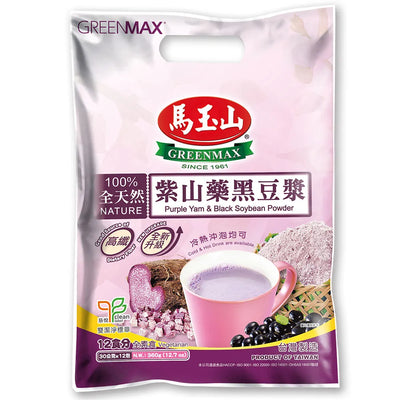 馬玉山 紫山芋&黒豆乳 穀物ドリンク｜馬玉山 紫山藥黑豆漿 360g（1パック30g × 12パック入）