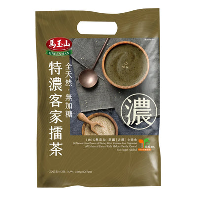 馬玉山 インスタント天然100％ 無糖 濃厚客家擂茶(はっかれいちゃ)｜全天然無加糖特濃客家擂茶 360g（1パック30g × 12パック入）