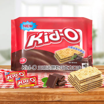 Kid-O キッドオー チョコ バタークラッカー｜Kid-O 三明治餅乾 巧克力口味 340g（20枚入／個包装）