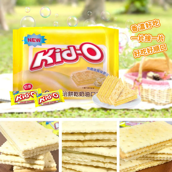 Kid-O キッドオー バタークラッカー｜Kid-O 三明治餅乾 奶油口味 340g（20枚入／個包装）