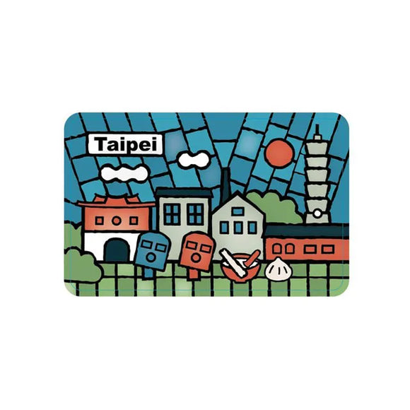 ⁡数量限定 レア台湾交通系ICカード（悠遊カード）台北 ステンドグラス風｜彩繪玻璃悠遊卡 台北