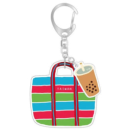 ⁡数量限定 レア台湾交通系ICカード（スーパー悠遊カード）台湾漁師網バッグ（タピオカミルクティー）｜台灣風情茄芷袋Supercard造型悠遊卡 珍奶