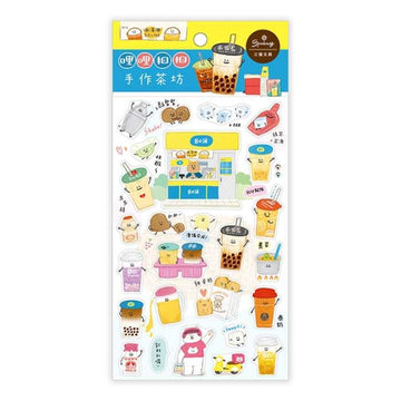 RIRIKOKO タピオカ屋 透明ステッカー （台湾製）｜哩哩扣扣 手作茶坊 透明手帳貼紙