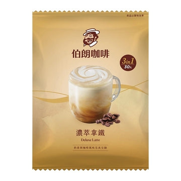 金車 伯朗珈琲 ブラウンコーヒー イタリアンラテ風味 スティックコーヒー｜伯朗三合一咖啡 義式拿鐵風味（濃萃拿鐵） 30パック入り