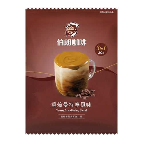 金車 伯朗珈琲 ブラウンコーヒー マンデリン風味 スティックコーヒー｜伯朗三合一咖啡 曼特寧風味（重焙曼特寧風味） 30パック入り