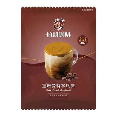 金車 伯朗珈琲 ブラウンコーヒー マンデリン風味 スティックコーヒー｜伯朗三合一咖啡 曼特寧風味（重焙曼特寧風味） 30パック入り