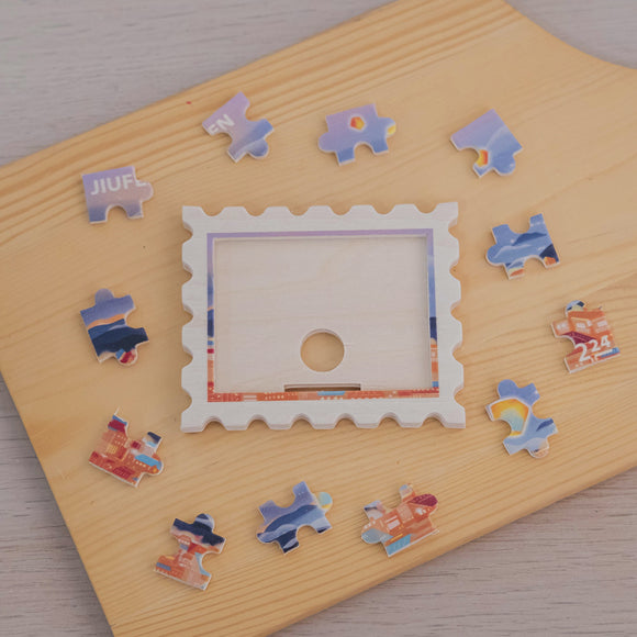 遊木時光 WOOD TIME 台湾ミニ風景 木製パズルマグネット｜台灣拼風景木製磁鐵