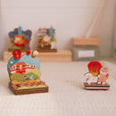 遊木時光 WOOD TIME 台湾風景 木製スタンプ収納セット 天燈（ランタン）｜台灣拼風景木製印章收納組 幸福天燈